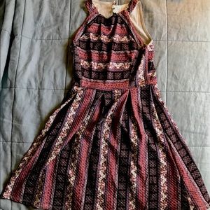 Floral halter swing dress